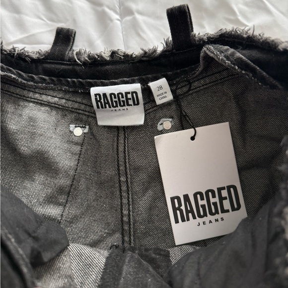 NWT The Ragged Priest Urban Outfitters Chain Waist Dad Shorts Charcoal Size 28 - Picture 3 of 7